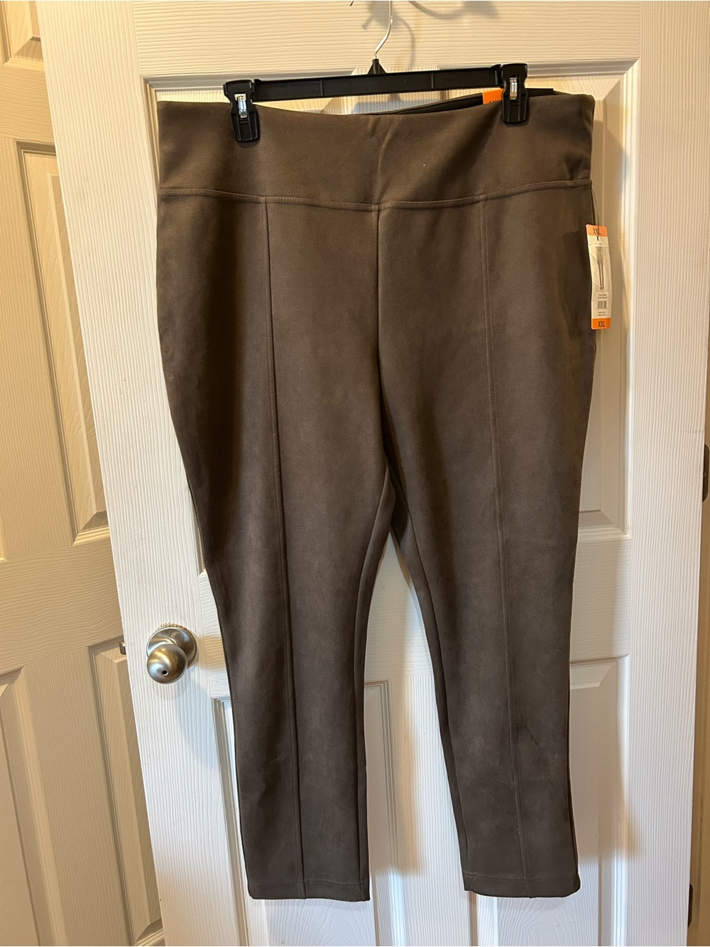 Andrew Marc XXL Brown Faux Suede Pull-On Leggings NWT